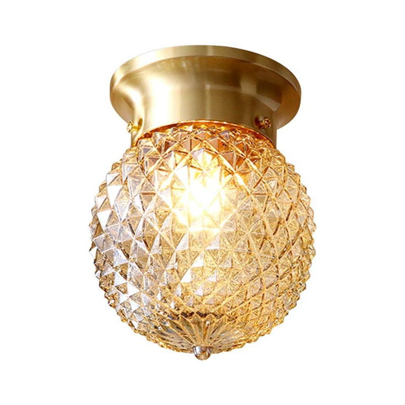 KCO Glass Globe Pineapple Ceiling Light For Hallway (C9036)