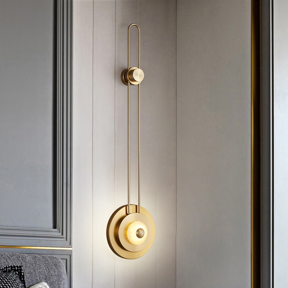 KCO Lighting Modern Plug in Wall Sconce Set of 2 Gold Glass Globe