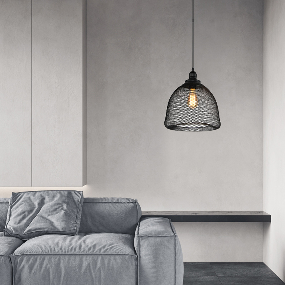 KCO Modern Bell Shape Mesh Cage Pendant Light (L7070)