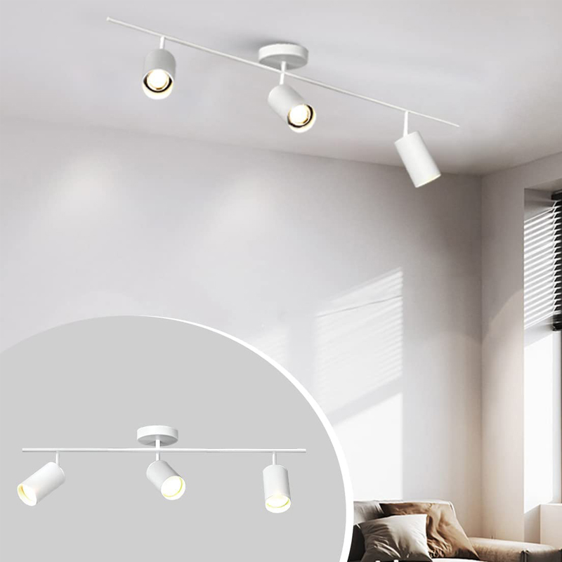 KCO Modern White 3 Light Ceiling Track Lighting