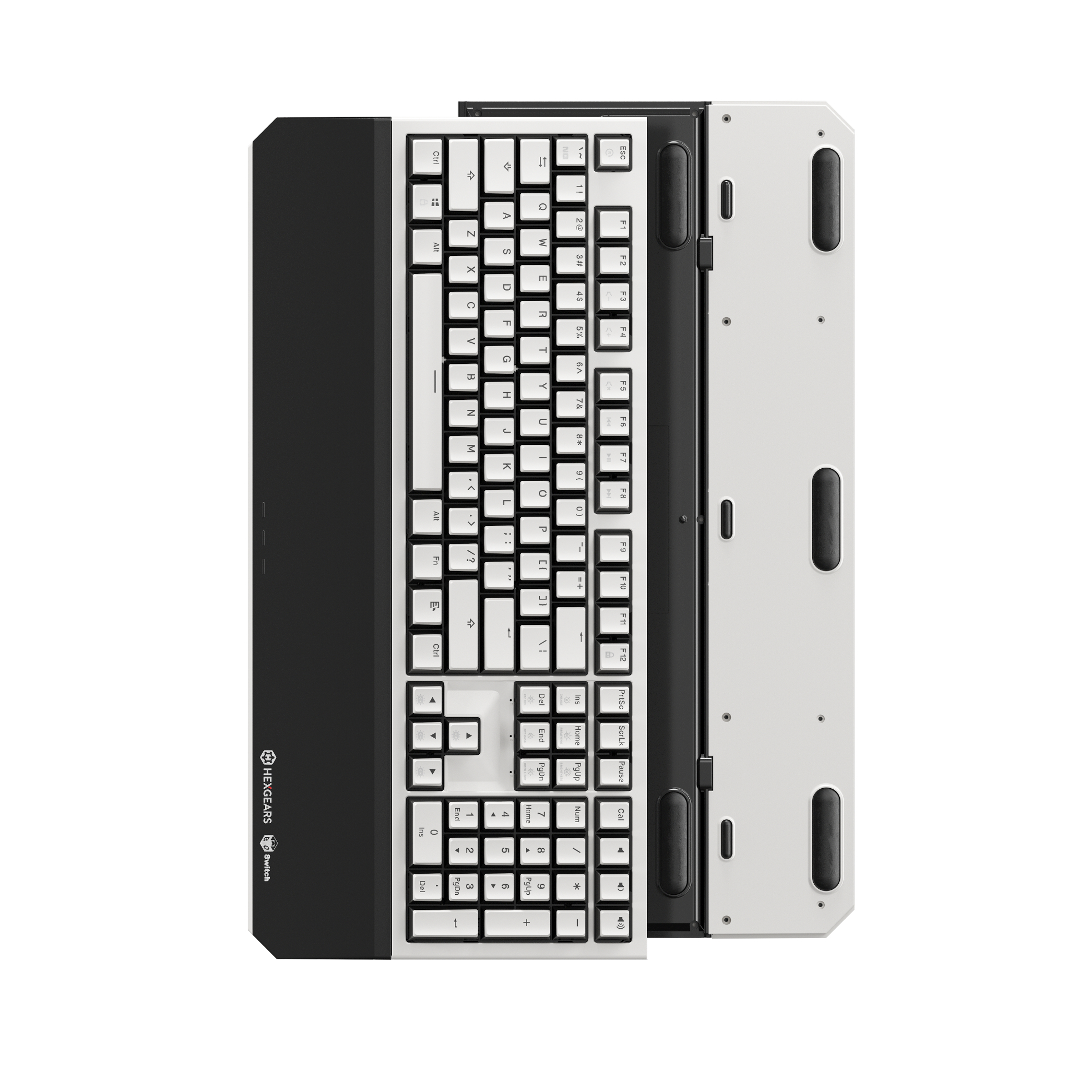 Hexgears G5 2.4G Wireless Mechanical Keyboard 104 Key，Wireless and Type-C Wired Connection, 100% Full-Size, Blue LED Backlit, Windows and Mac OS Comp
