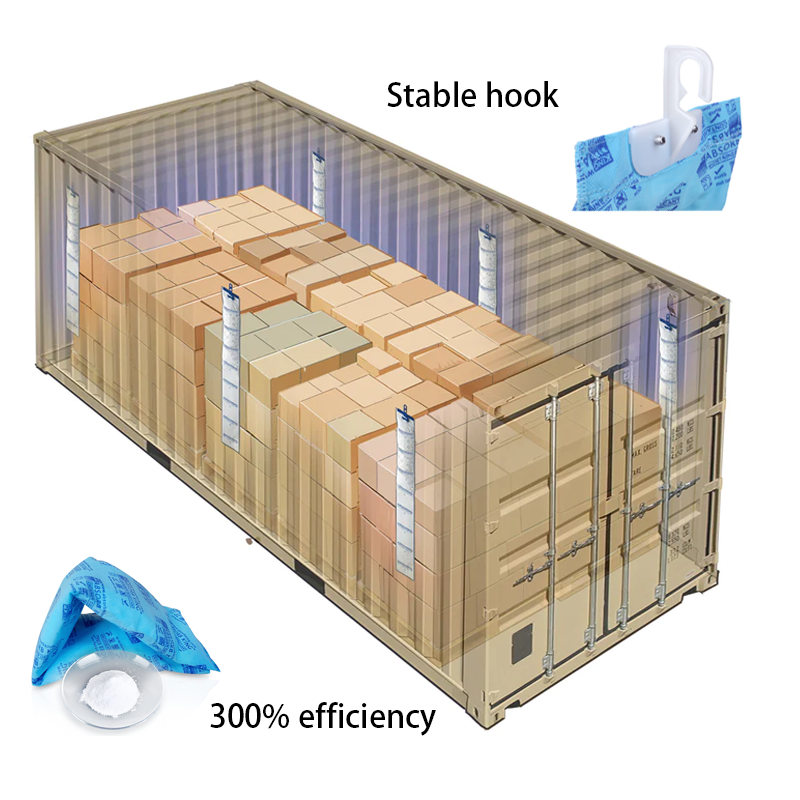 Absorb King 300% Efficiency Hanging Calcium Chloride Desiccant with Hook for Container Warehouse