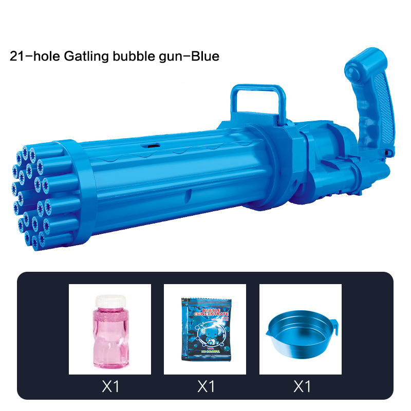 21 Hole Gatling Bubble Gun（Christmas Hot Sale）
