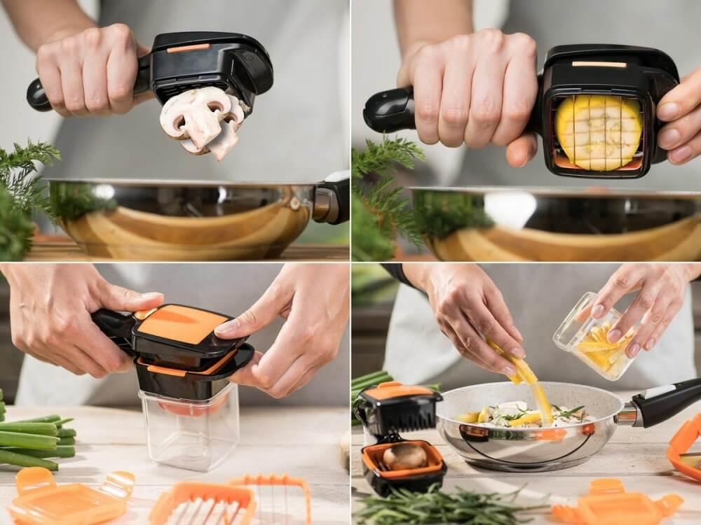 vegetable fruit salad cutter slicer dicer machine