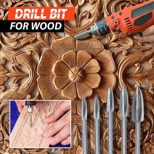 Wood Carving & Engraving Drill Bit Set(5pcs)