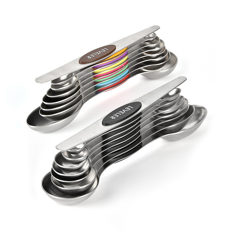 Stainless Steel Dual Sided Stackable Measuring Spoon Set