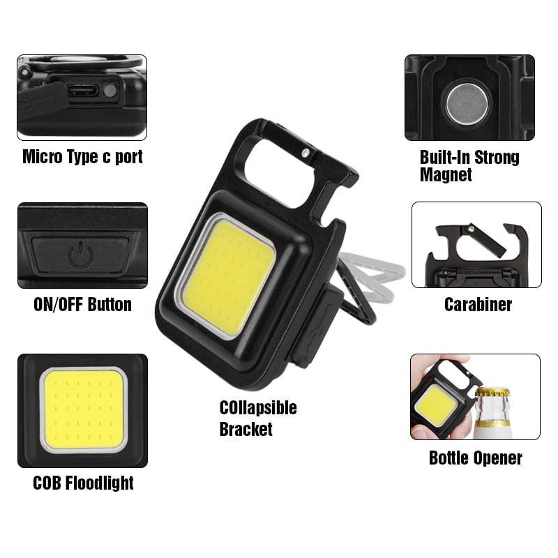 (🎁Holiday Sale- SAVE 30% OFF) Cob Keychain Work Light