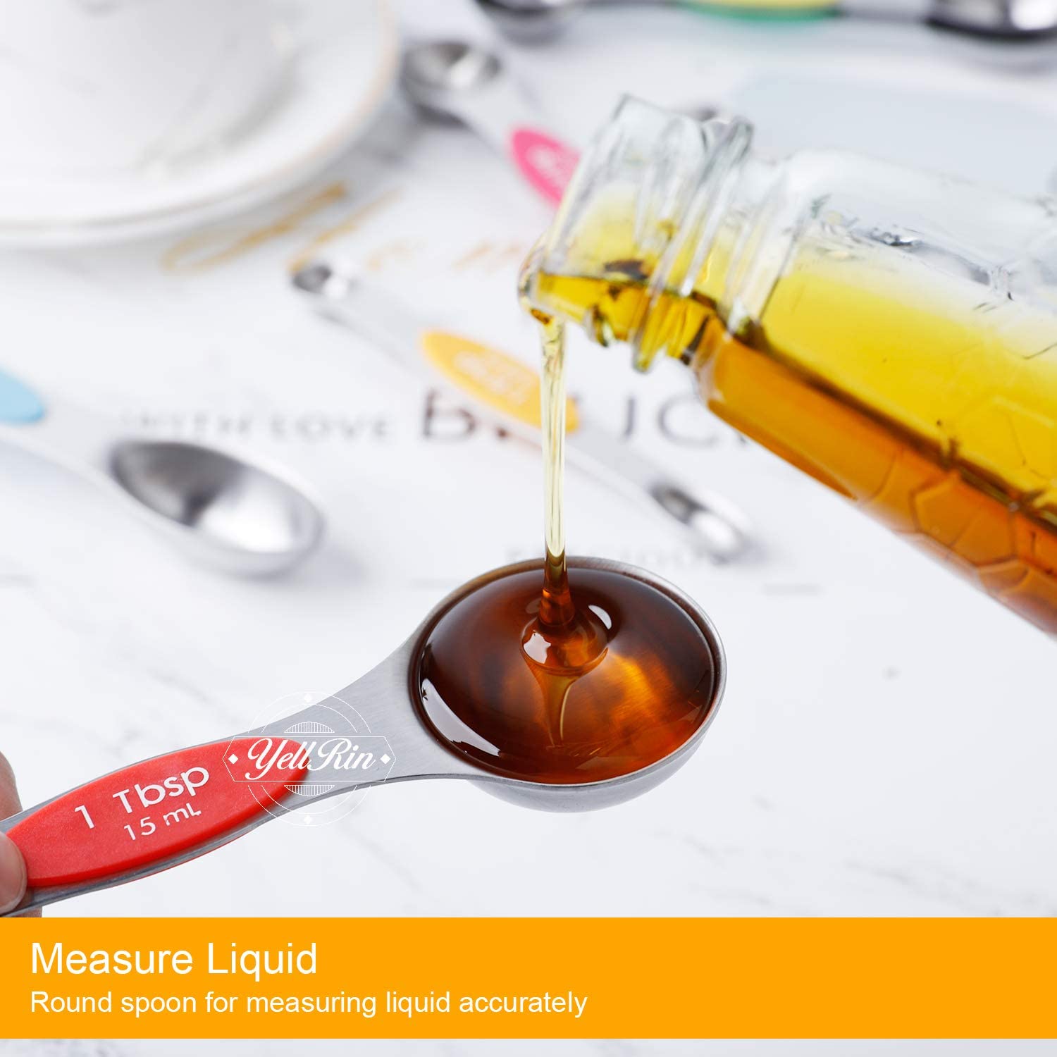 Stainless Steel Dual Sided Stackable Measuring Spoon Set