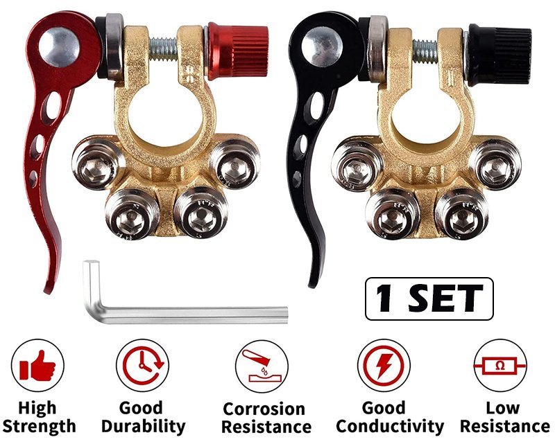 Brass convenient battery terminal connector
