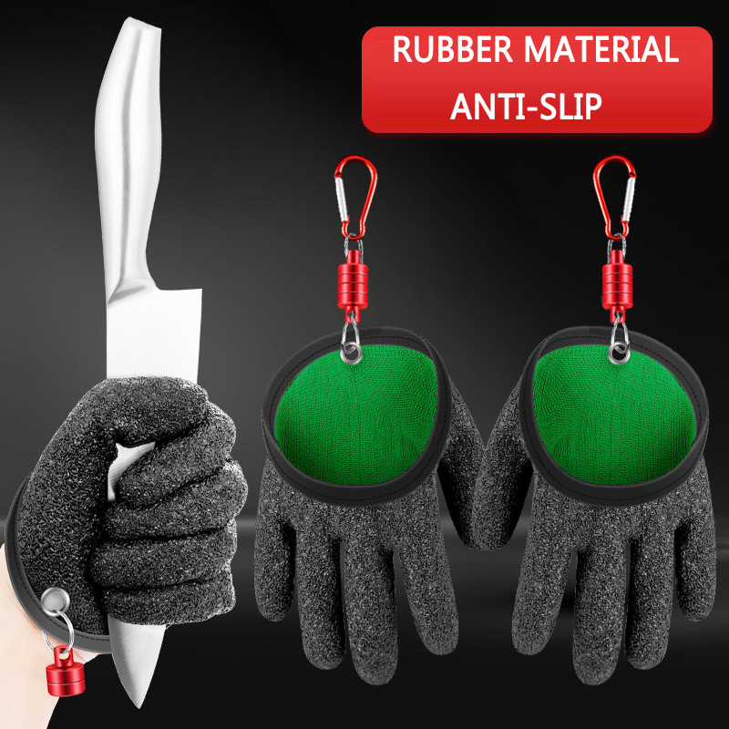 Fishing Catching Gloves Non-slip Fisherman Protect Hand