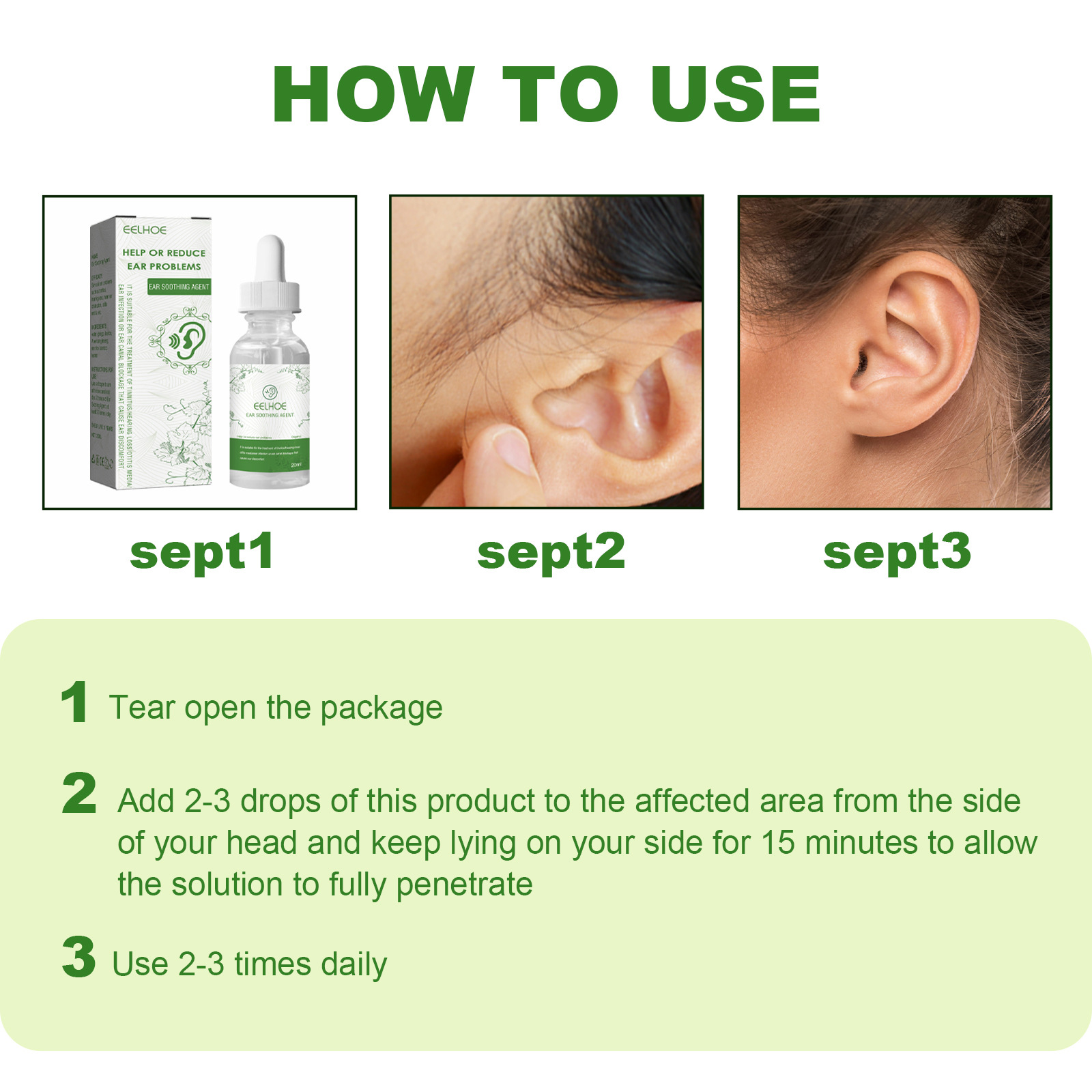 Organic Herbal Drops for Tinnitus, Hearing Loss, Clogged Ears, Inner Ear Inflammation, and Ear Infections.