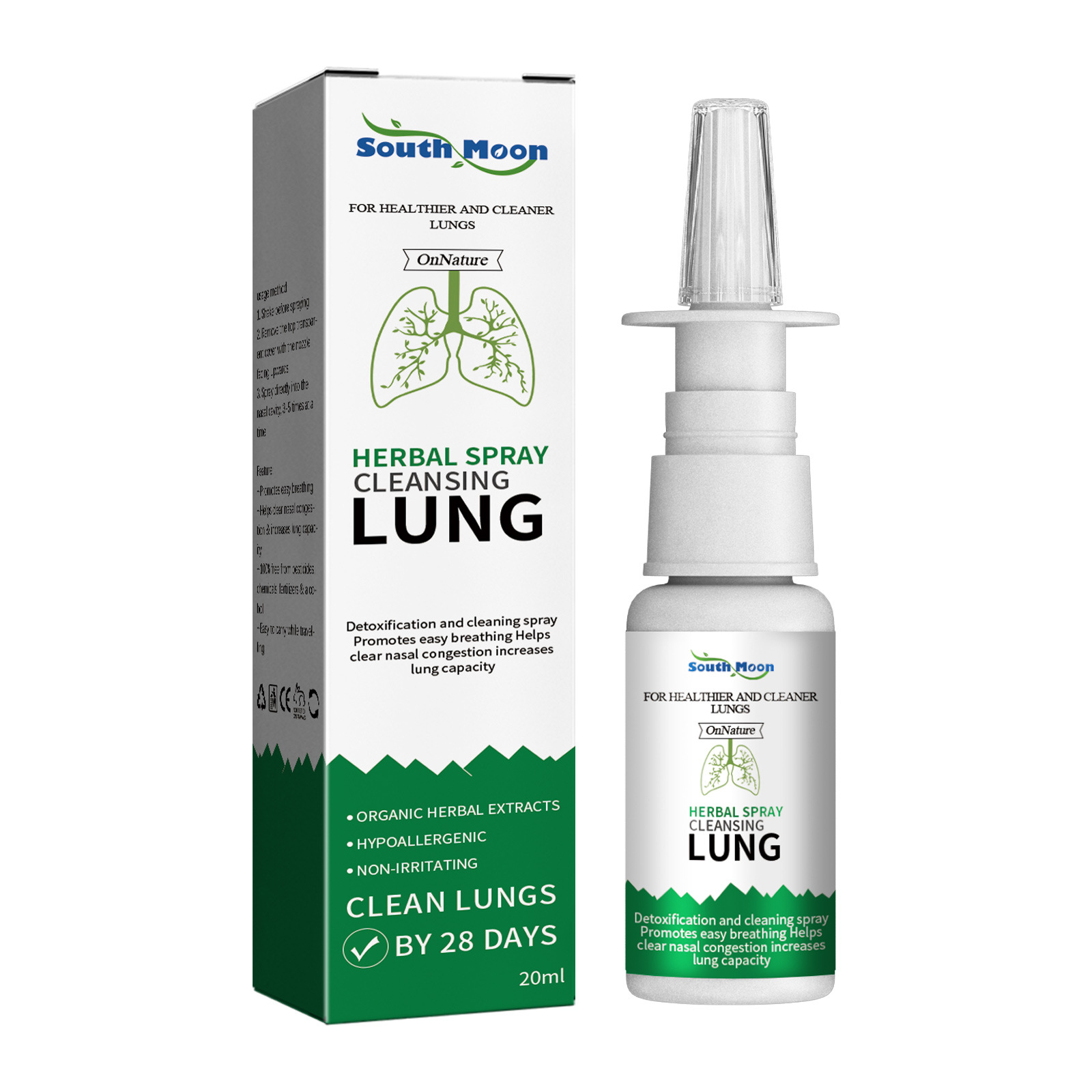 OnNature® Organic Herbal Lung Cleanse & Repair Nasal Spray PRO（Flash Sale Now）
