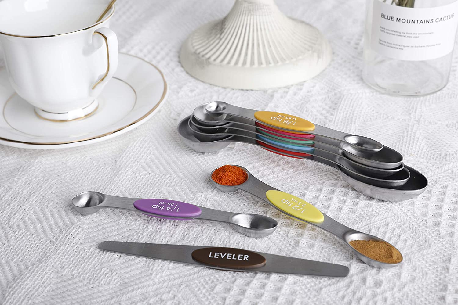 Stainless Steel Dual Sided Stackable Measuring Spoon Set