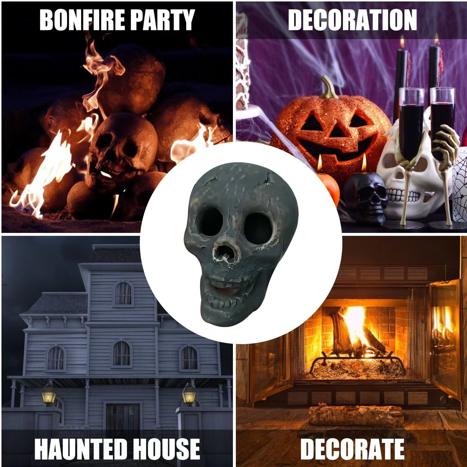 🔥 Last Day Promotion 30% OFF🔥 Ceramic Fireproof Fire Pit Skull 💀