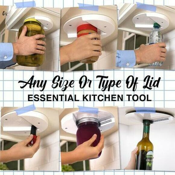 Multi-function Cap Opener Under Cabinet