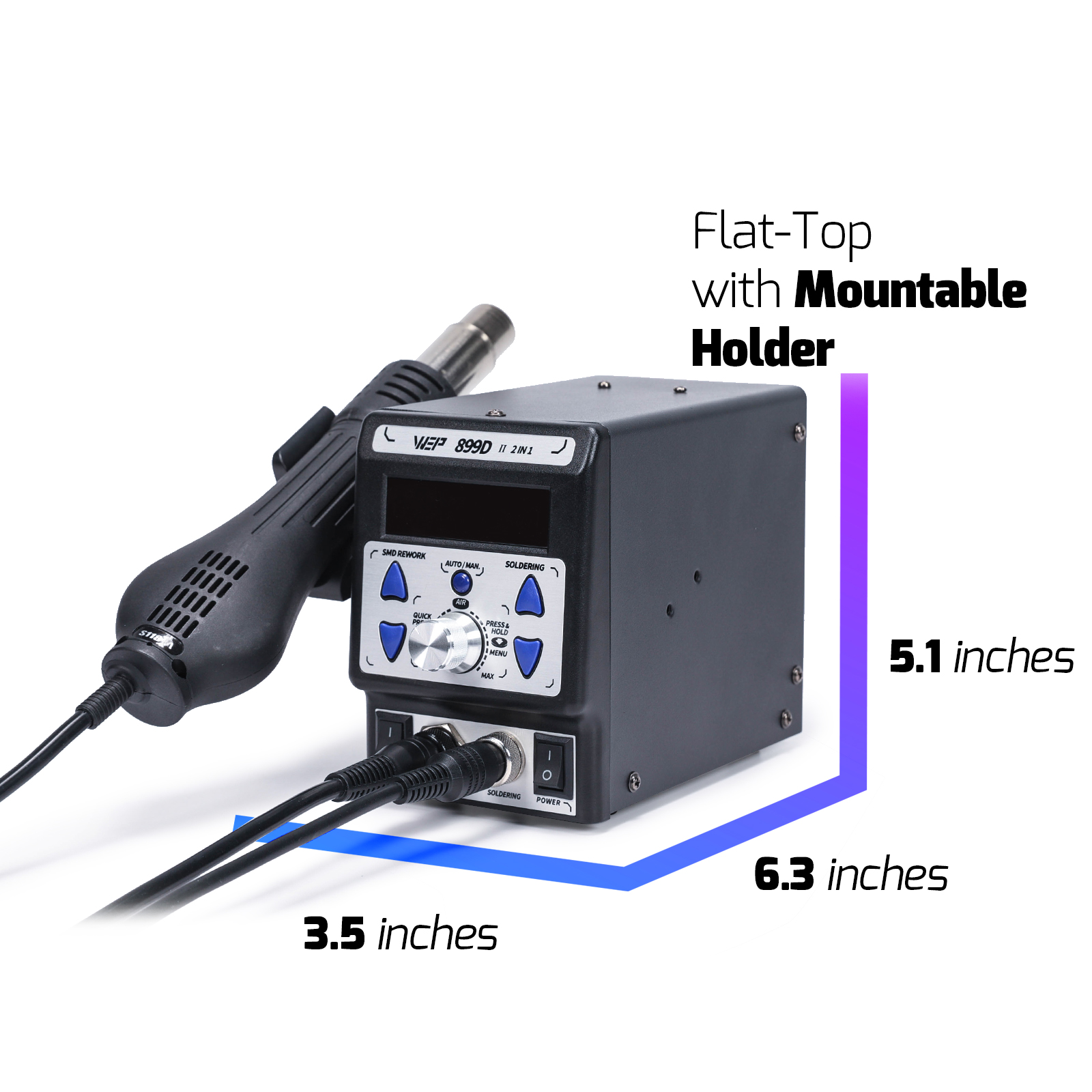 899D II Soldering + Rework 2-IN-1 Station