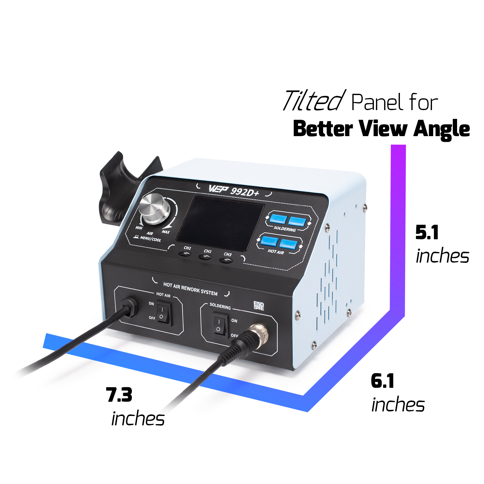 992D+ Soldering + Rework 2-IN1 Station