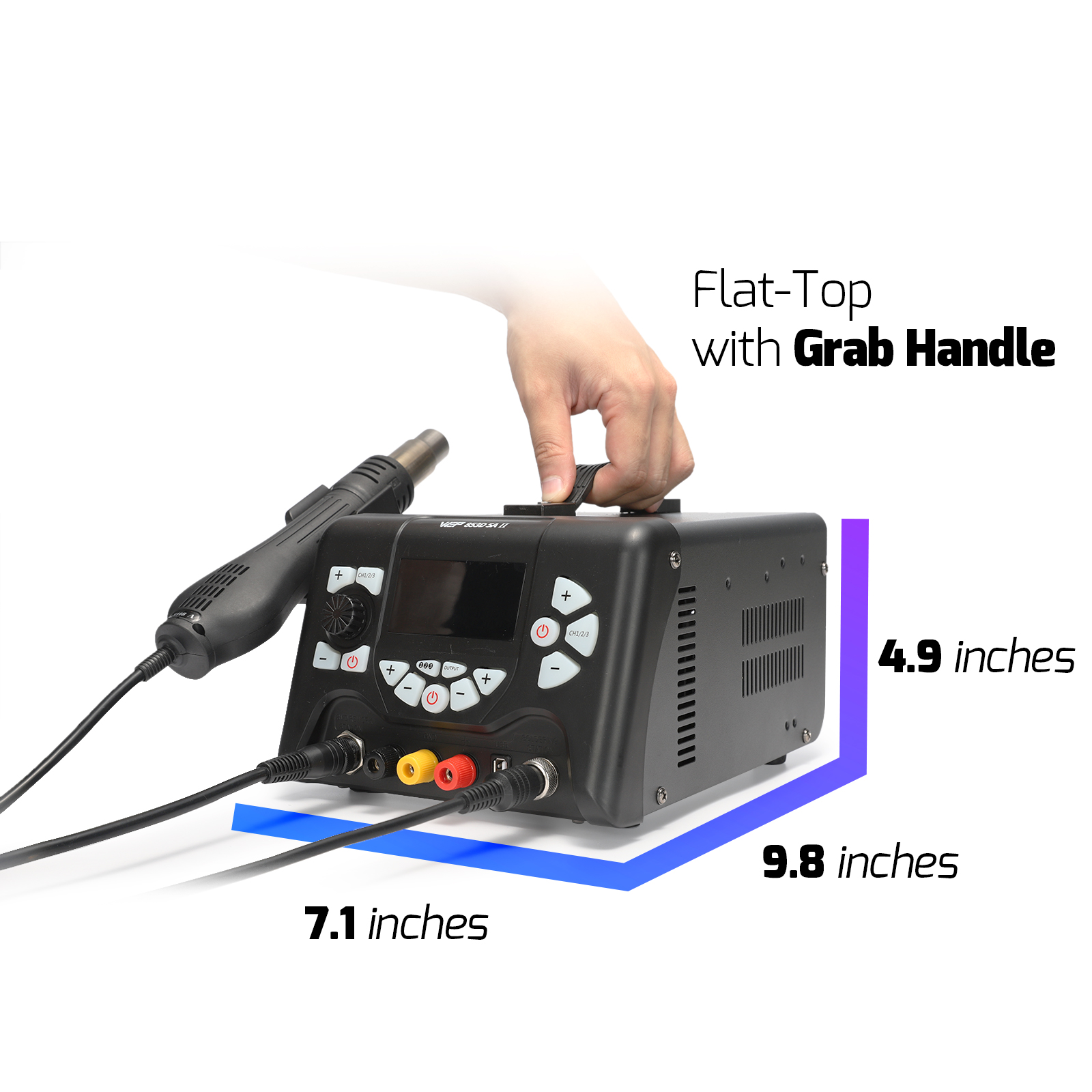 853D 5A II Soldering + Rework + DC Power Supply 3-IN-1 Station