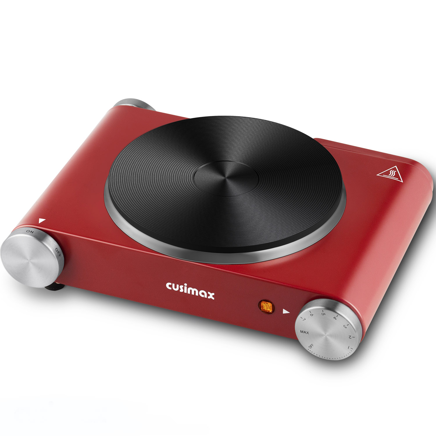 Cusimax Electric Hot Plate For Cooking,1500W Stainless Steel Single Burner With Temperature Control,Heat up in Seconds,Great For RV/Home/Camping