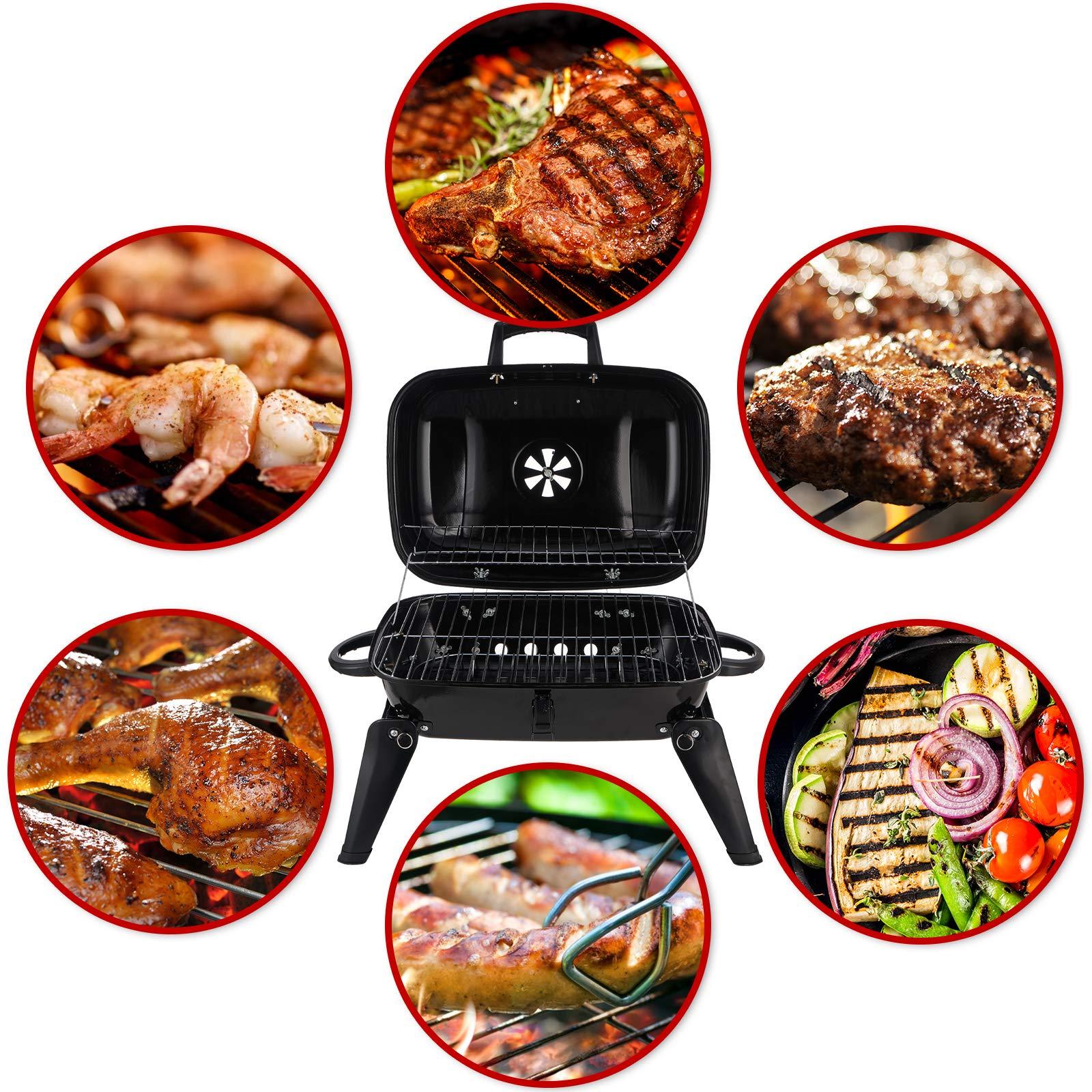 Cusimax 18 Inch Black Folding Tabletop GrillCusimax