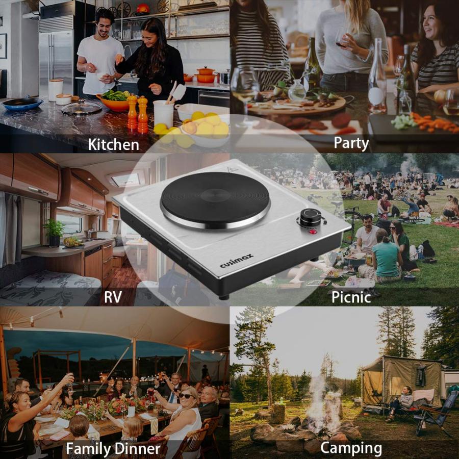Cusimax 1500W Portable Electric Single Burner StoveCusimax