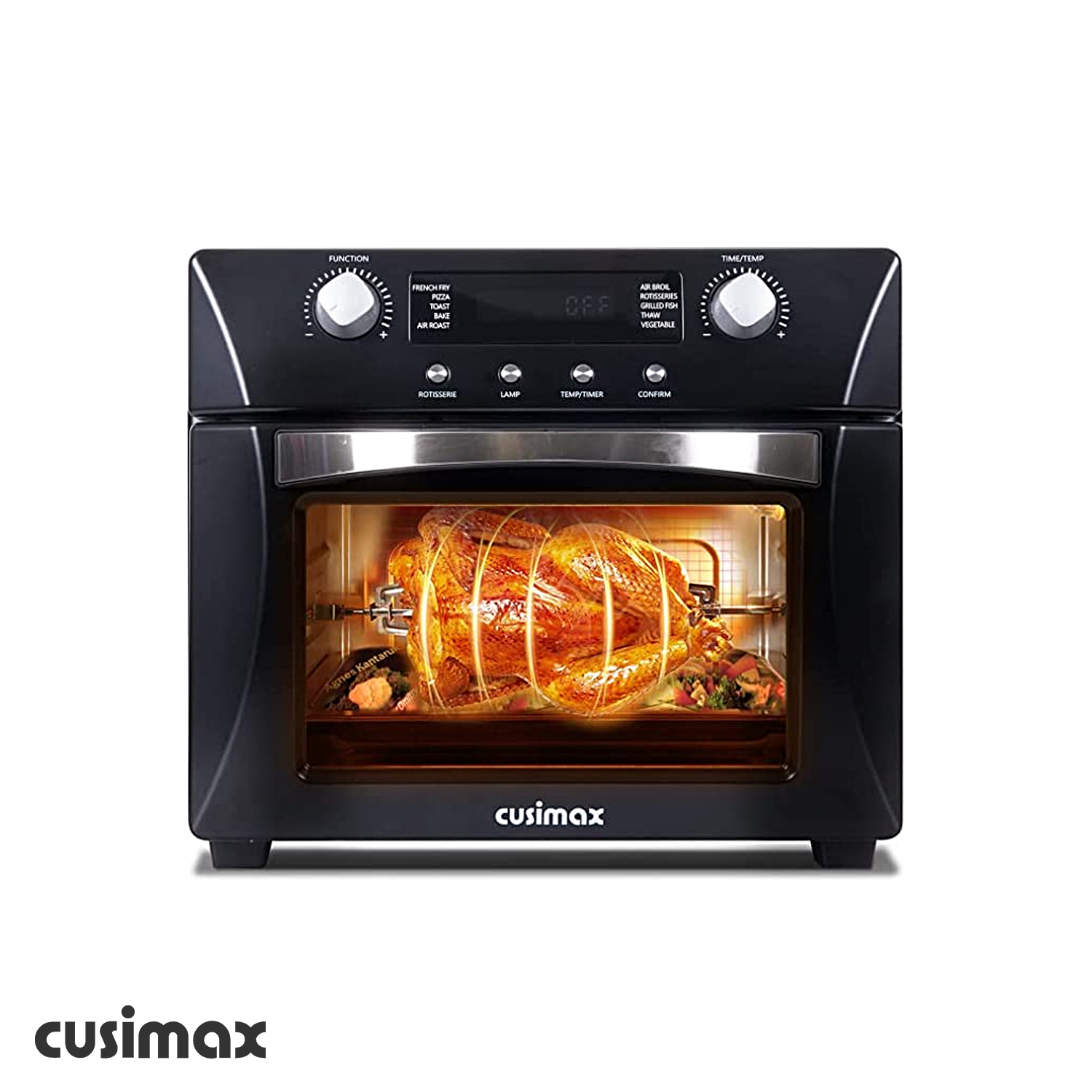 Cusimax 24.3QT 10 in 1 Black Air Fryer OvenCusimax