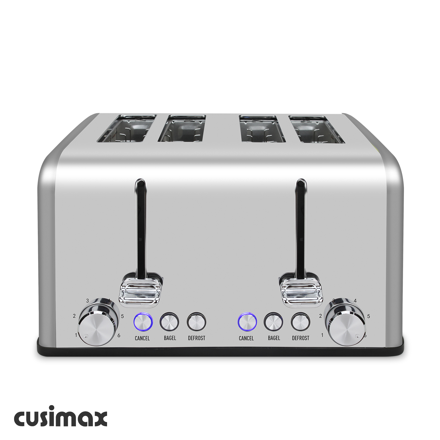 Cusimax Four Slice Silver Stainless Steel Toaster-Cusimax
