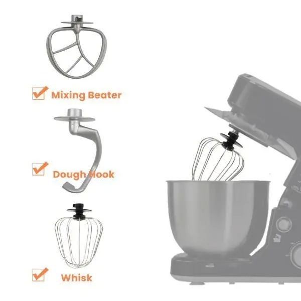 Dough Hook, Mixing Beater And Whisk For Cusimax Stand Mixer-Cusimax