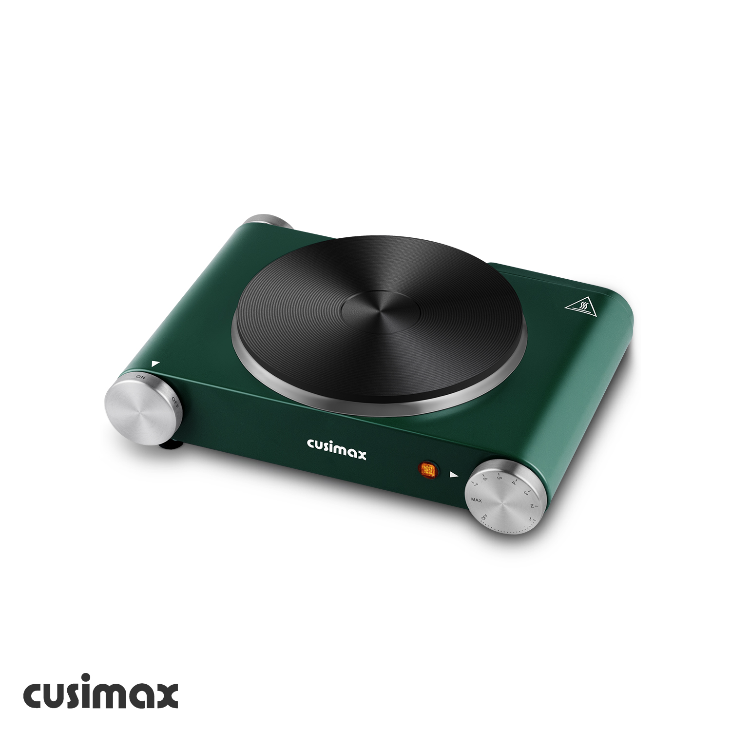 Cusimax 1500W Cast Iron Portable Green Single Burner-Cusimax