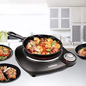 Cusimax 1200W Portable Ceramic Infrared Hot Plate-Cusimax