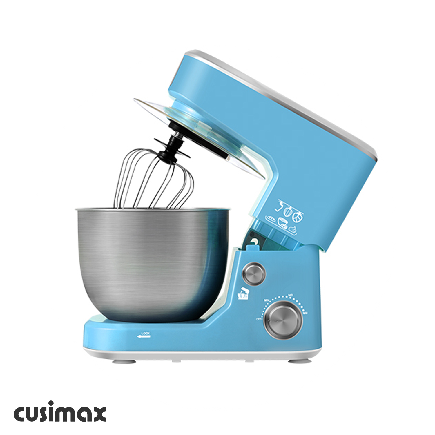 Cusimax Blue Stand Mixer With 5-Quart Stainless Steel Bowl-Cusimax