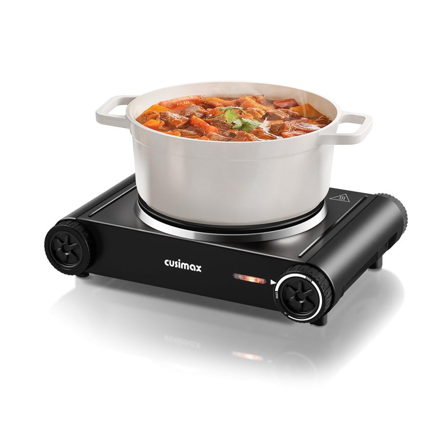 Cusimax Portable Electric Hot Plate for Cooking,1500W Countertop Singl