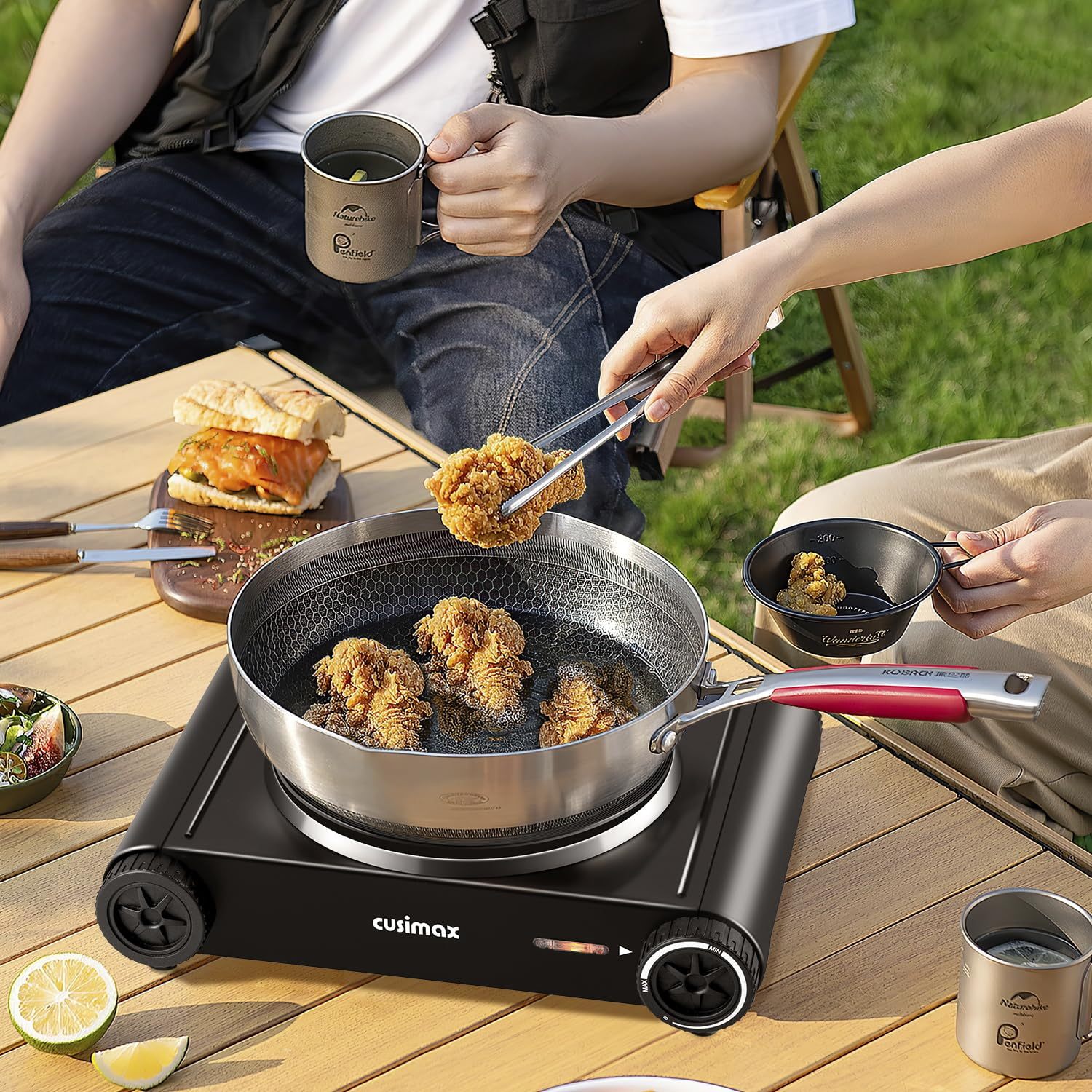 Cusimax Portable Electric Hot Plate for Cooking,1500W Countertop Singl