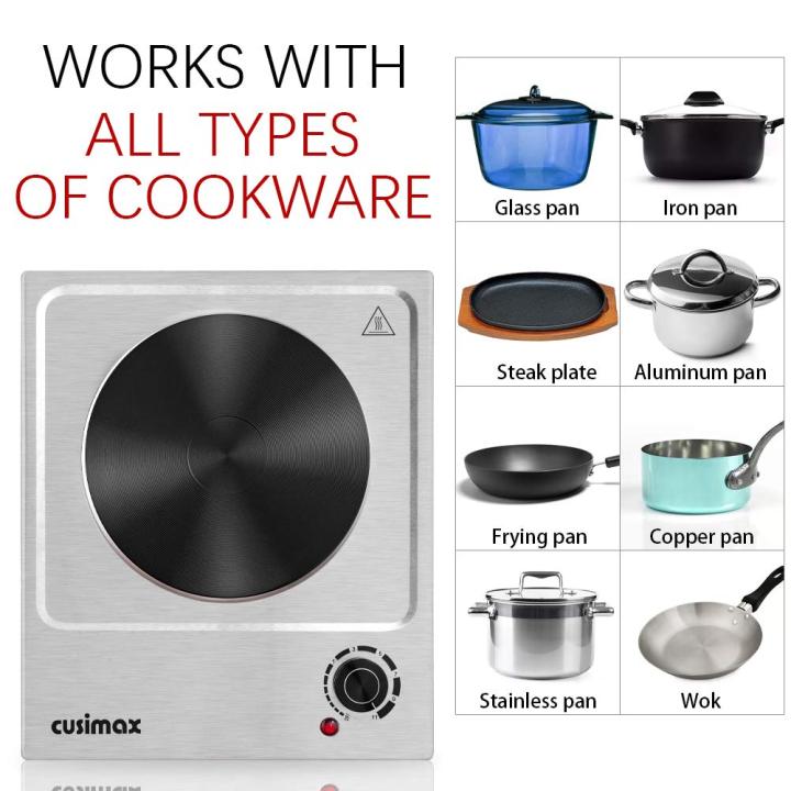 Cusimax 1500W Portable Electric Single Burner StoveCusimax