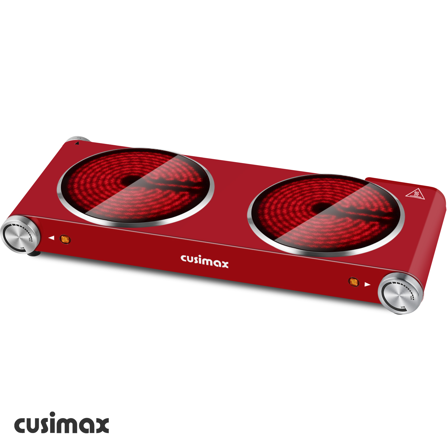 Cusimax 1800W Red Infrared Double Burner Electric Stove-Cusimax