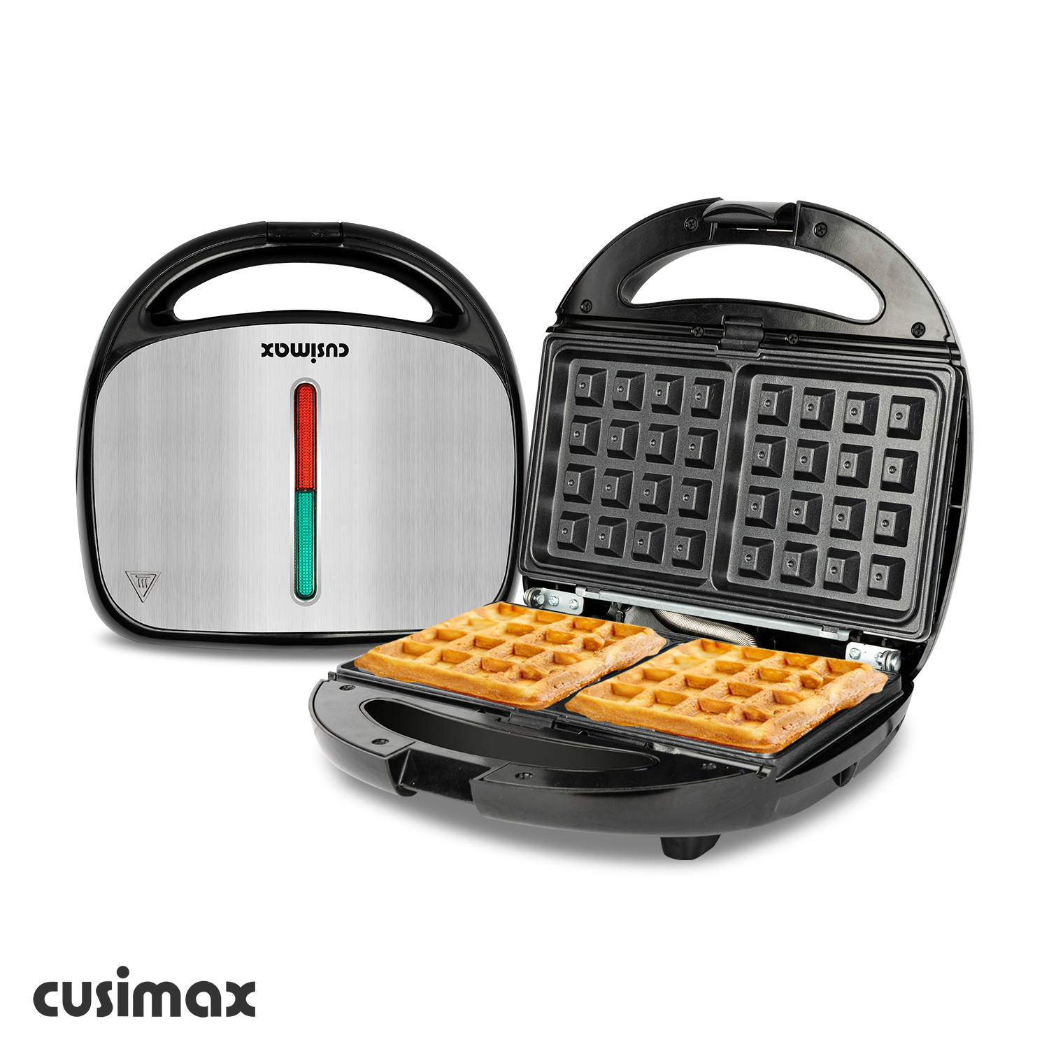 Cusimax 3-In-1 Silver Waffle Maker-Cusimax