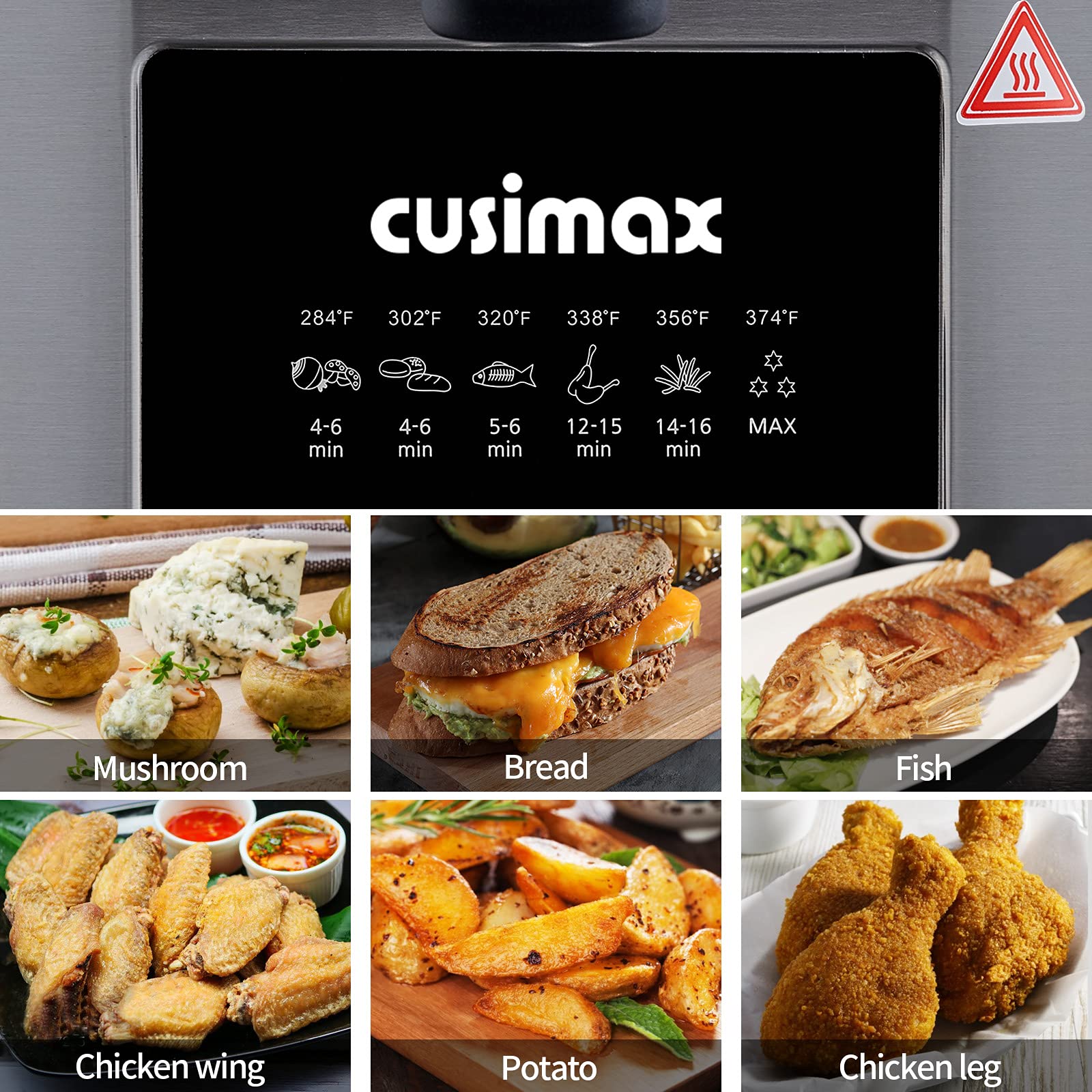 Cusimax 2.6QT Deep Oil Fryer-Cusimax
