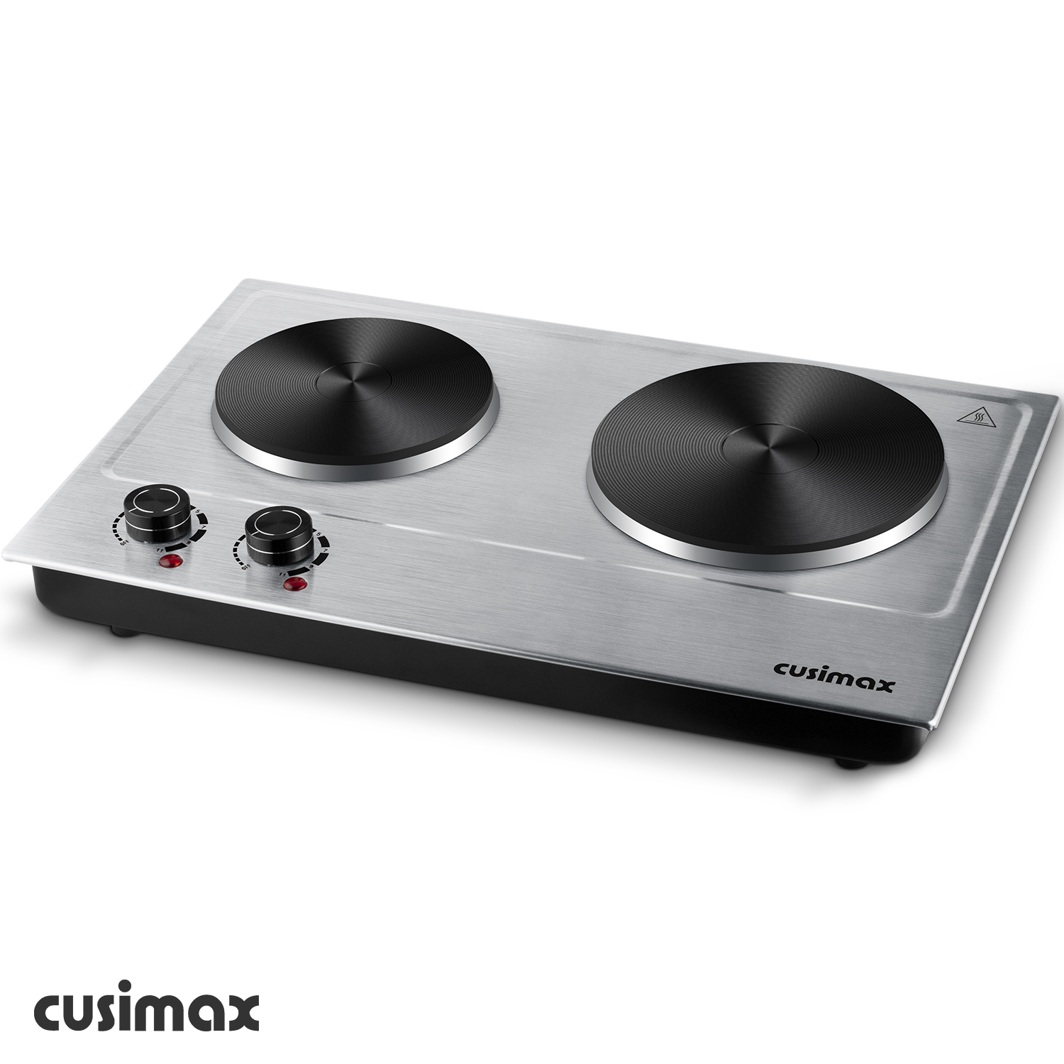 Cusimax 1800W Stainless Steel Silver Double Hot Plate-Cusimax