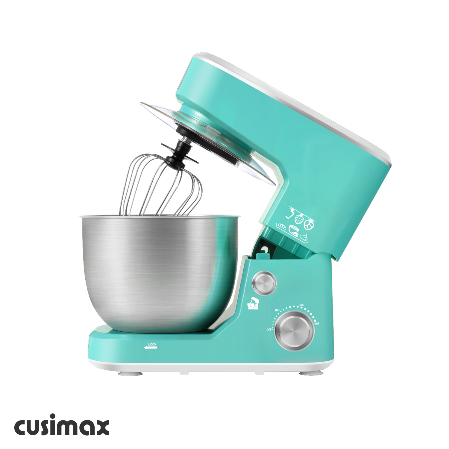 Cusimax Green Stand Mixer With 5-Quart Stainless Steel Bowl-Cusimax