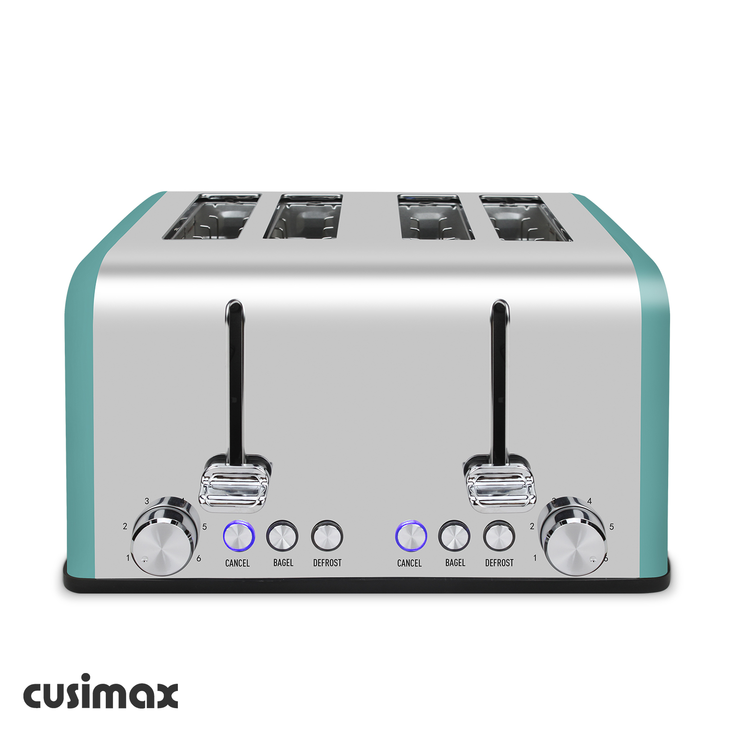 Cusimax Four Slice Green Stainless Steel Toaster-Cusimax