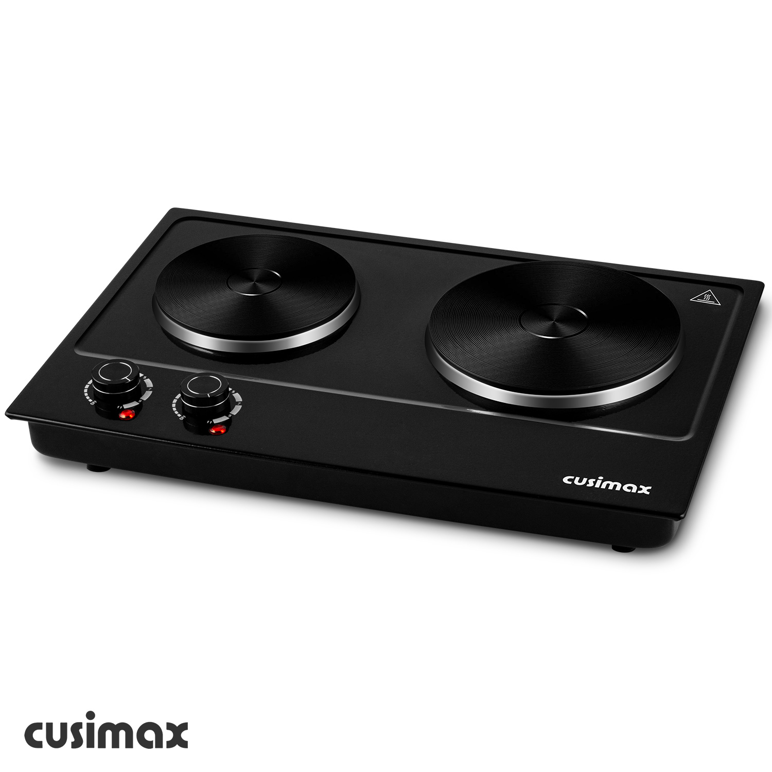 Cusimax 1800W Stainless Steel Black Double Hot Plate-Cusimax