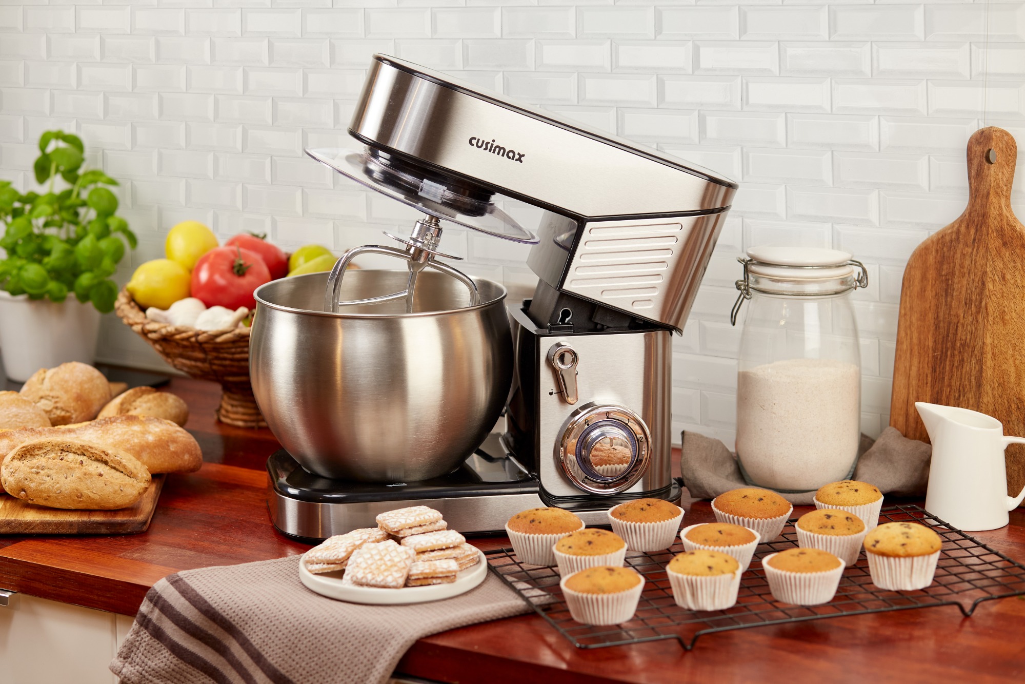 Cusimax Silver Stainless Stand Mixer With 6.5-Quart-Cusimax Cusimax Silver Stainless Stand Mixer With 6.5-Quart-Cusimax