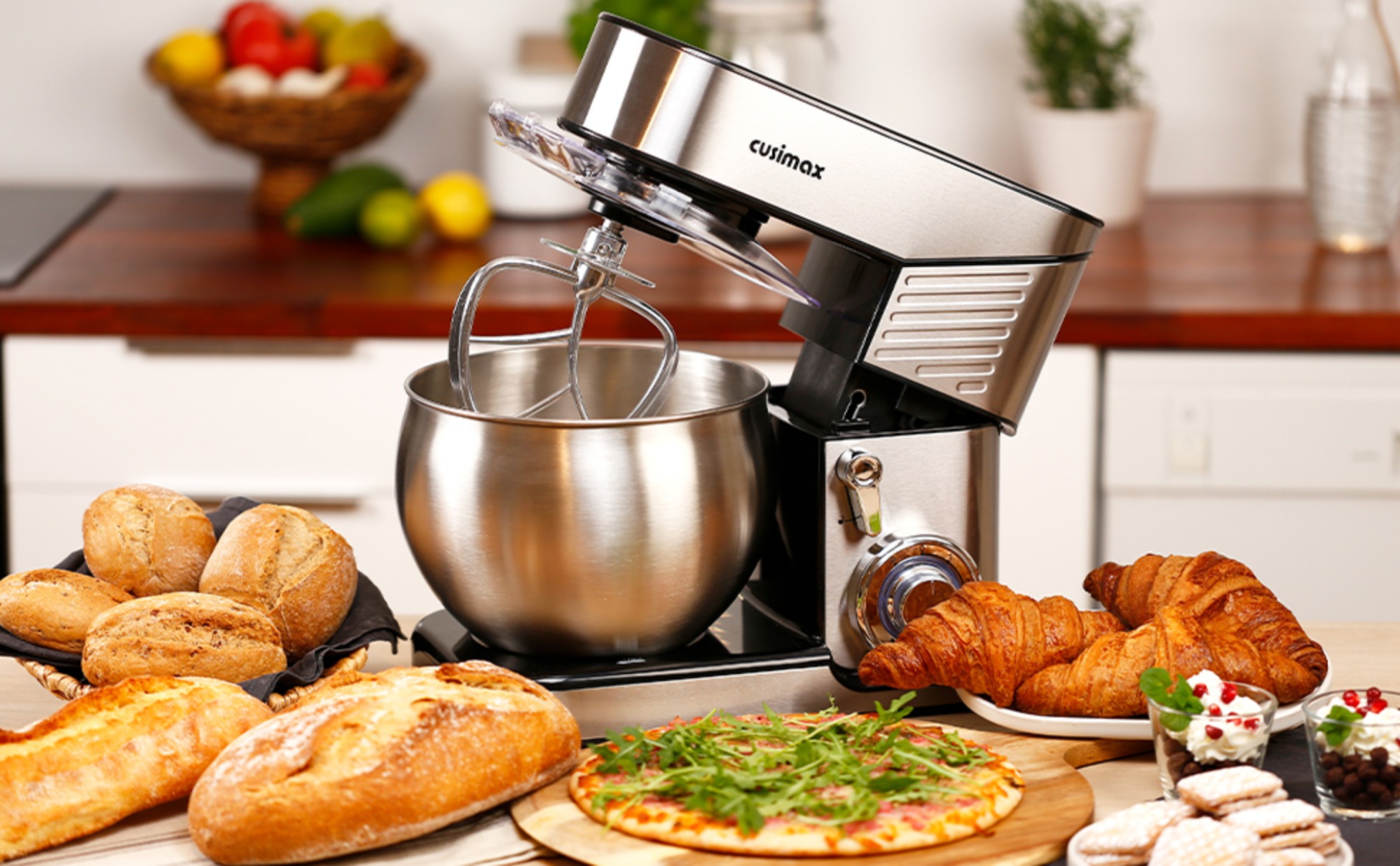 Cusimax Silver Stainless Stand Mixer With 6.5-Quart-Cusimax Cusimax Silver Stainless Stand Mixer With 6.5-Quart-Cusimax