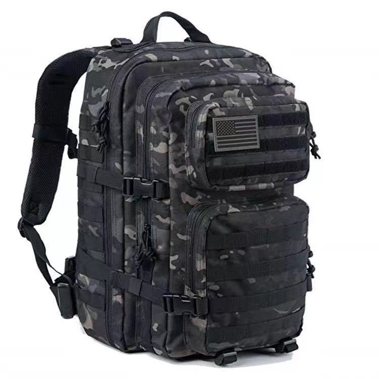 Outdoor 3P attack tactical backpack multi-function 45L large-capacity camouflage outdoor sports mountaineering shoulder