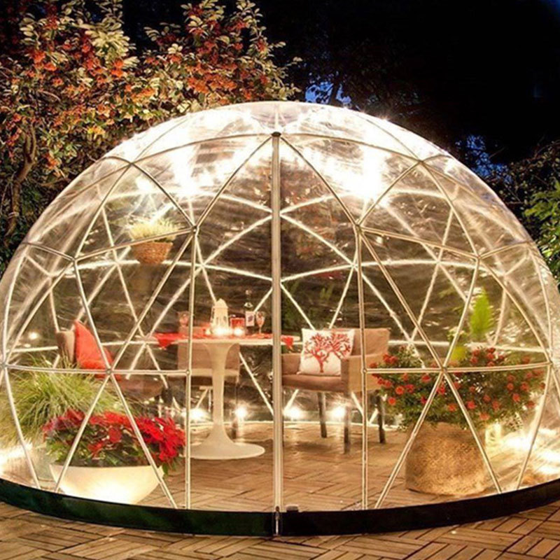 European ball type exhibition star sky tent round net red full transparent room outdoor hotel home stay camping inflatable tent
