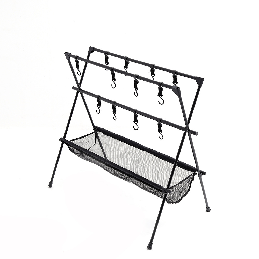 Outdoor camping rack Large aluminum alloy foldable portable drying rack