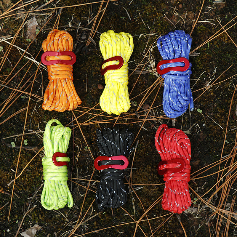 Wind rope nail package for camping Reflective tent drawstring Windproof fixing nail of canopy Aluminum alloy wind rope buckle