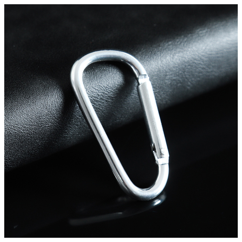 5 # mountaineering buckle aluminum alloy D-type buckle outdoor climbing safety buckle spring hook luggage backpack hook
