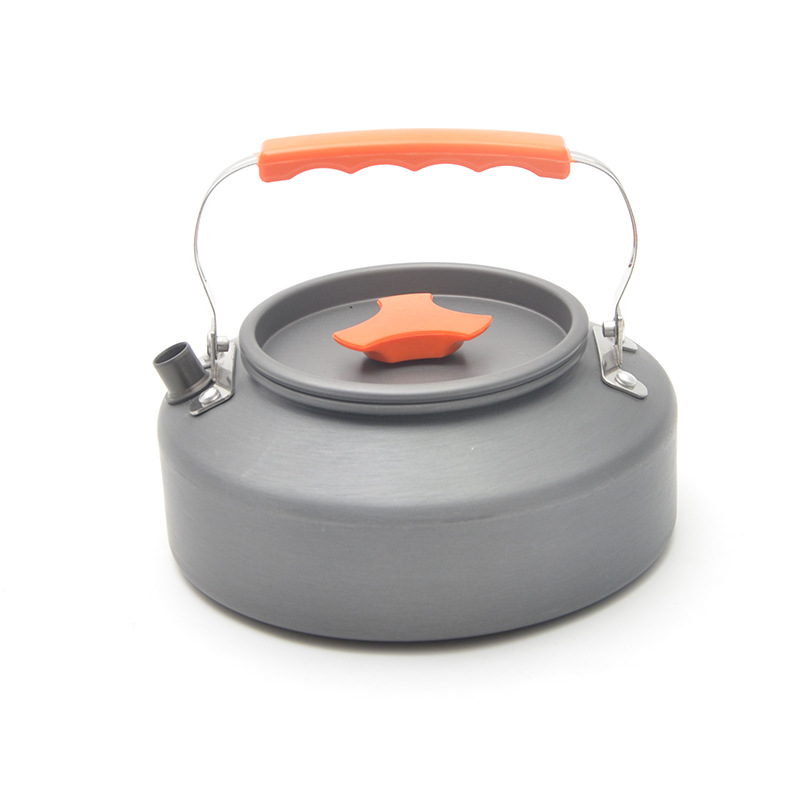 1.1L outdoor portable coffee pot camping teapot boiling kettle camping camping aluminum pot hanging pot