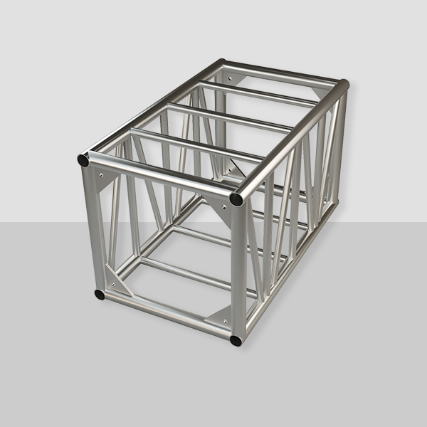 Aluminum alloy reinforced triangular aluminum plate truss